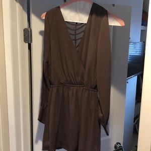 Brown long sleeve romper